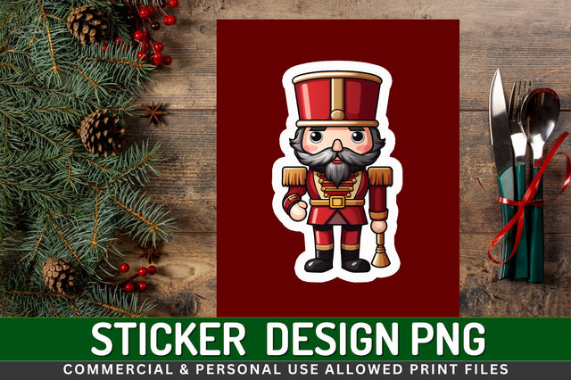 Christmas Nutcracker Sticker Design Sublimation Regulrcrative 