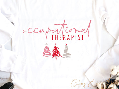 Christmas Occupational Therapist SVG PNG DXF SVG Cutting Edge Applique 