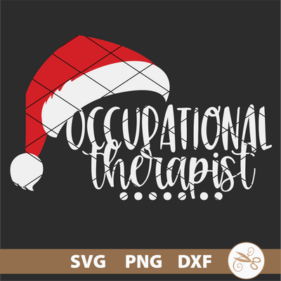 Christmas Occupational Therapist SVG PNG DXF SVG Cutting Edge Applique 