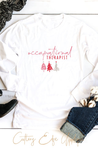 Christmas Occupational Therapist SVG PNG DXF SVG Cutting Edge Applique 