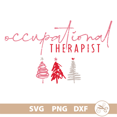 Christmas Occupational Therapist SVG PNG DXF SVG Cutting Edge Applique 