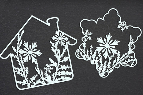 Christmas Onelayered Decorative Ornaments Set SVG LaserCutano 