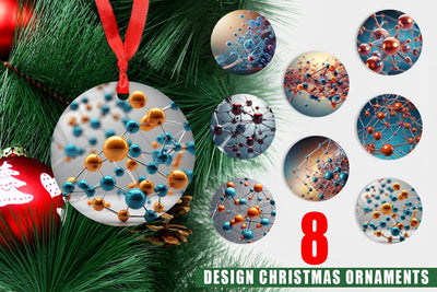 Christmas Ornament 3D Atom Sublimation artnoy 