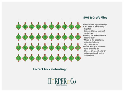 Christmas Ornament Banner SVG HarperNCo 