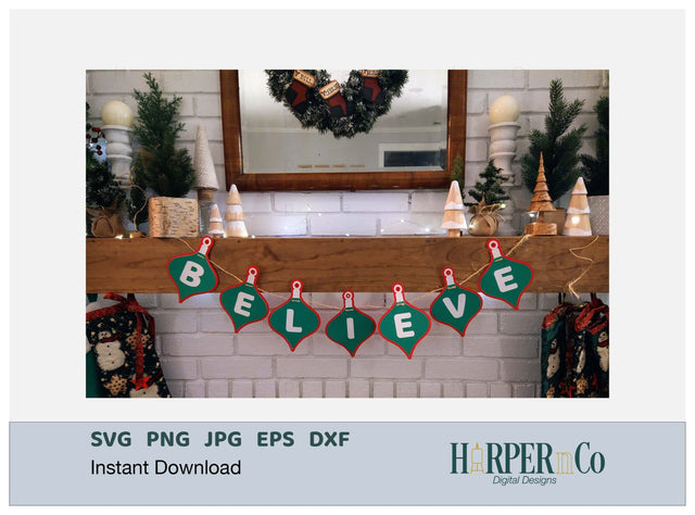 Christmas Ornament Banner SVG HarperNCo 