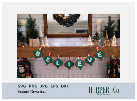Christmas Ornament Banner SVG HarperNCo 