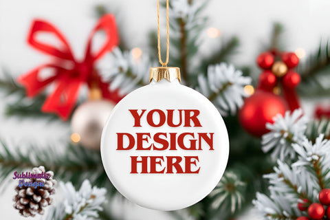 Christmas Ornament Blank Mockup Mock Up Photo Sublimatiz Designs 