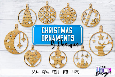 Christmas Ornament Bundle | Christmas Tree Decoration | Christmas Gift Idea | CNC File SVG The T Store Design 