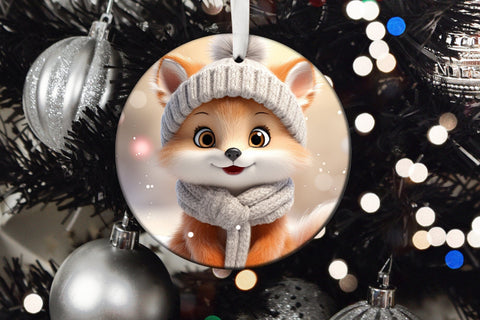 Christmas Ornament Bundle, Cute Animals Sublimation 20 PNG Sublimation OrangeBrushStudio 