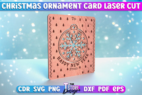 Christmas Ornament Card Laser Cut Bundle | Greeting Card | Christmas Gift Idea | CNC File SVG The T Store Design 