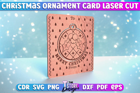 Christmas Ornament Card Laser Cut Bundle | Greeting Card | Christmas Gift Idea | CNC File SVG The T Store Design 