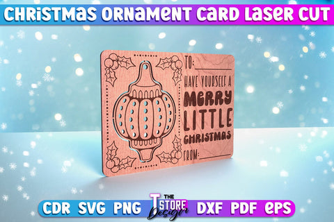 Christmas Ornament Card Laser Cut Bundle | Greeting Card | Christmas Gift Idea | CNC File SVG The T Store Design 