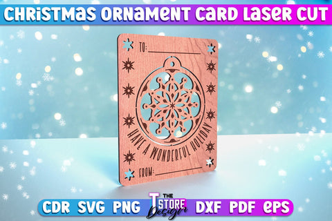 Christmas Ornament Card Laser Cut Bundle | Greeting Card | Christmas Gift Idea | CNC File SVG The T Store Design 