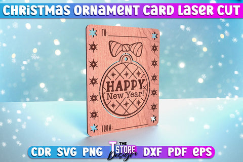 Christmas Ornament Card Laser Cut Bundle | Greeting Card | Christmas Gift Idea | CNC File SVG The T Store Design 