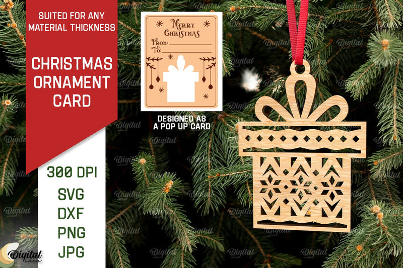 Christmas Ornament Card Laser Cut. Christmas Pop Up Card SVG SVG Evgenyia Guschina 