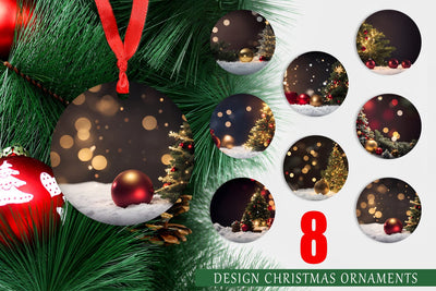 Christmas Ornament Christmas Bokeh Sublimation artnoy 
