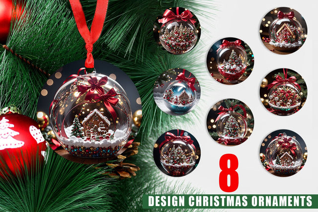 Christmas Ornament Christmas Glass Ball Sublimation artnoy 