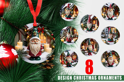 Christmas Ornament Christmas Gnome Sublimation artnoy 