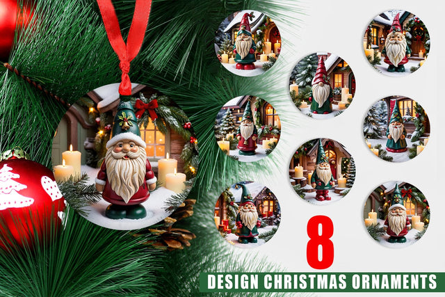 Christmas Ornament Christmas Gnome Sublimation artnoy 