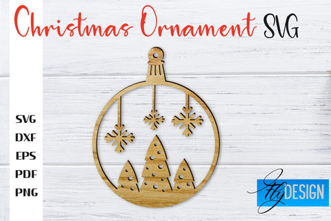 Christmas Ornament | Christmas Tree Decoration | Christmas Gift Idea | CNC File SVG Fly Design 