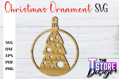 Christmas Ornament | Christmas Tree Decoration | Christmas Gift Idea | CNC File SVG The T Store Design 