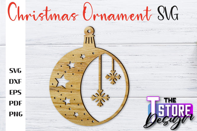 Christmas Ornament | Christmas Tree Decoration | Christmas Gift Idea | CNC File SVG The T Store Design 