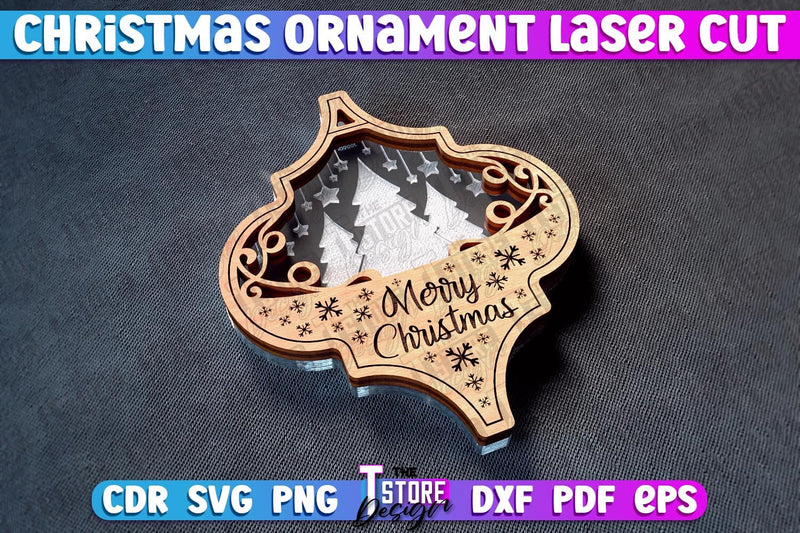 Christmas Ornament | Christmas Tree Decoration | Christmas Gift Idea | CNC File SVG The T Store Design 