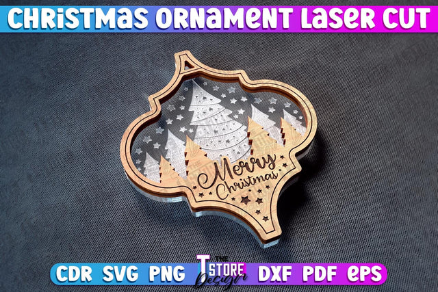 Christmas Ornament | Christmas Tree Decoration | Christmas Gift Idea | CNC File SVG The T Store Design 