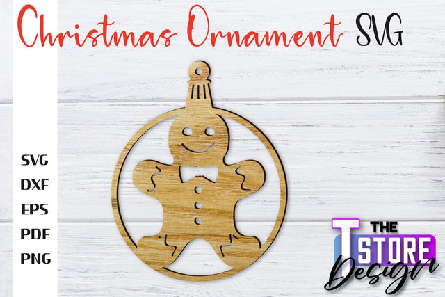 Christmas Ornament | Christmas Tree Decoration | Christmas Gift Idea | CNC File SVG The T Store Design 