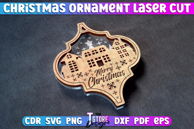 Christmas Ornament | Christmas Tree Decoration | Christmas Gift Idea | CNC File SVG The T Store Design 