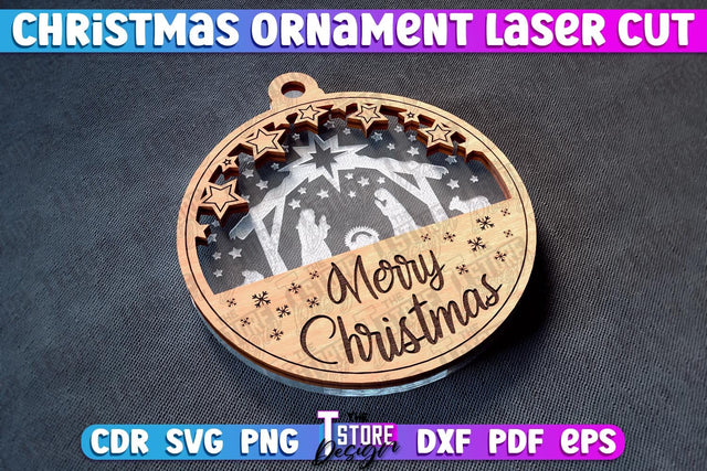 Christmas Ornament | Christmas Tree Decoration | Christmas Gift Idea | CNC File SVG The T Store Design 