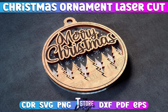 Christmas Ornament | Christmas Tree Decoration | Christmas Gift Idea | CNC File SVG The T Store Design 