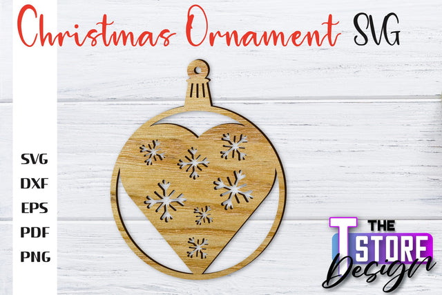Christmas Ornament | Christmas Tree Decoration | Christmas Gift Idea | CNC File SVG The T Store Design 