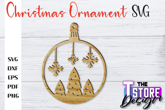 Christmas Ornament | Christmas Tree Decoration | Christmas Gift Idea | CNC File SVG The T Store Design 