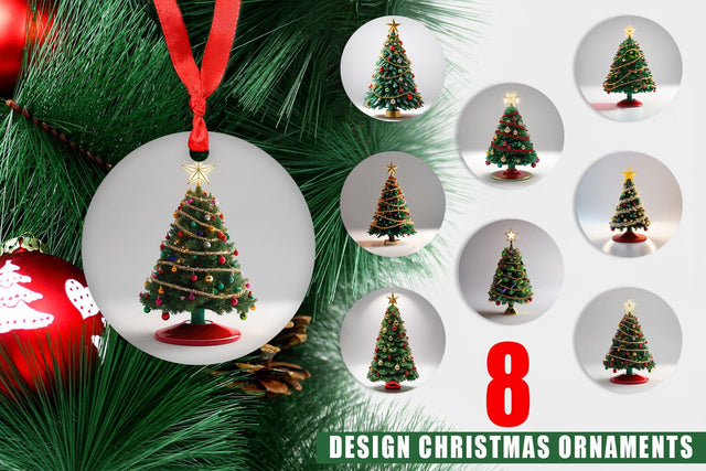 Christmas Ornament Christmas Tree Sublimation artnoy 