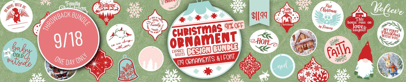 Christmas Ornament Design Bundle | 24 Hours ONLY! 91% OFF!