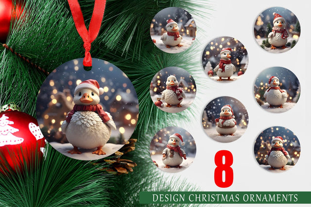 Christmas Ornament Goose Sublimation artnoy 