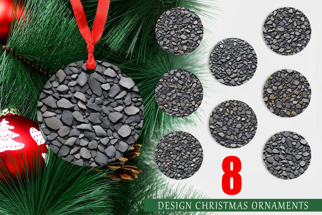 Christmas Ornament Gravel Texture Sublimation artnoy 