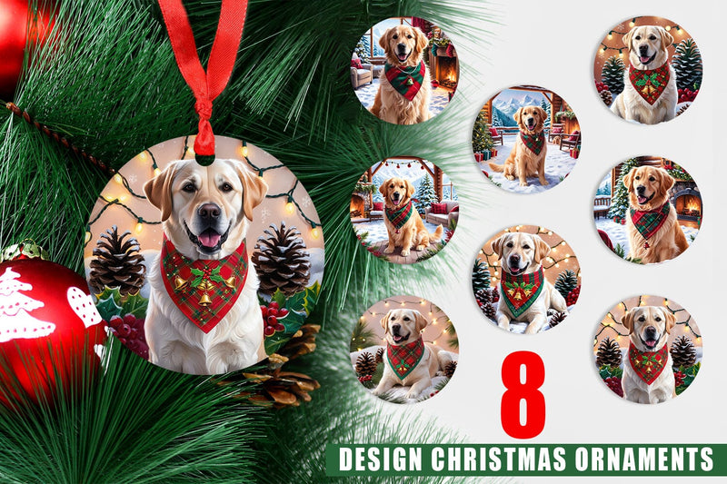 Christmas Ornament Holiday Dog Christmas Sublimation artnoy 
