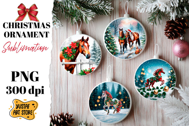 Christmas ornament horse sublimation. Sublimation Yustaf Art Store 