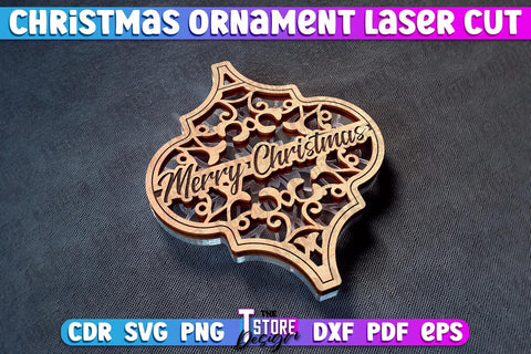 Christmas Ornament Laser Cut Bundle | Christmas Tree Decoration | Christmas Gift Idea | CNC File SVG The T Store Design 