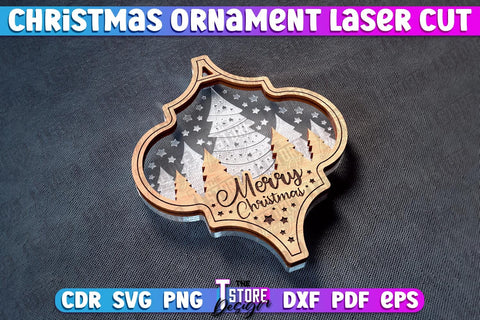 Christmas Ornament Laser Cut Bundle | Christmas Tree Decoration | Christmas Gift Idea | CNC File SVG The T Store Design 