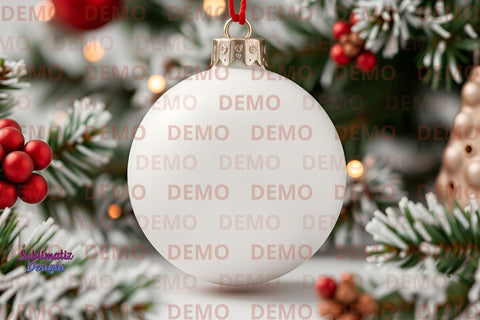 Christmas Ornament Mockup White Mock Up Photo Sublimatiz Designs 