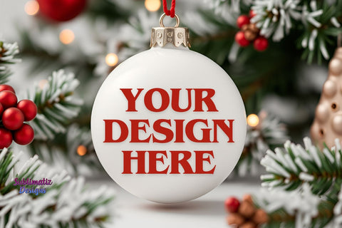 Christmas Ornament Mockup White Mock Up Photo Sublimatiz Designs 