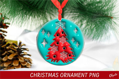 Christmas Ornament PNG. 3D Inflated Design Sublimation Sublimation Olga Terlyanskaya 