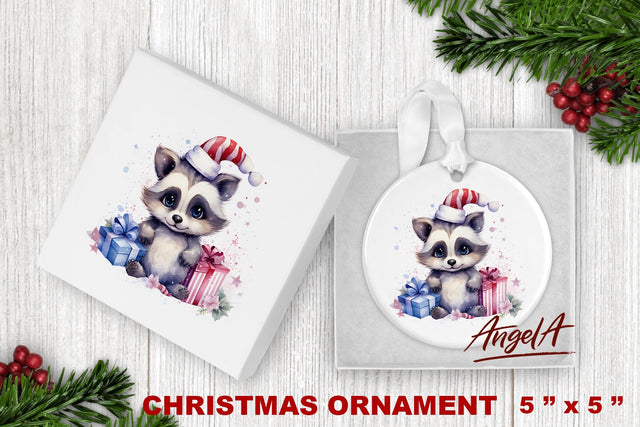 Christmas ornament png / baby raccoon sublimation Sublimation Angelina Semenova 