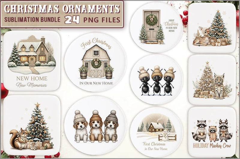 Christmas Ornament PNG Bundle Sublimation Shetara Begum 