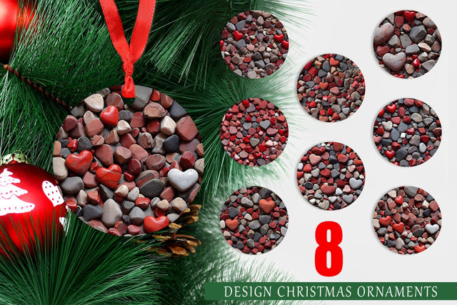 Christmas Ornament Red Stone Valentine Sublimation artnoy 