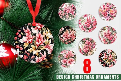 Christmas Ornament Snapdragon Pattern Sublimation artnoy 