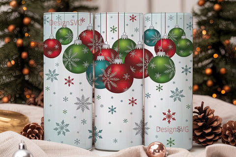 Christmas Ornament Sparkle 20oz Tumbler Sublimation DesignSVG 